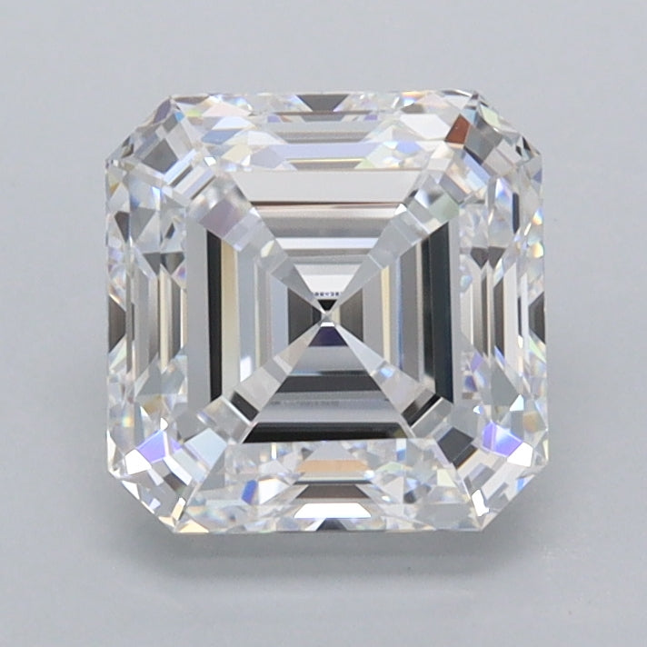 1.70 Carat Asscher Shaped, Ideal Cut, D Color, FL Clarity, IGI Certified Lab Grown Diamond
