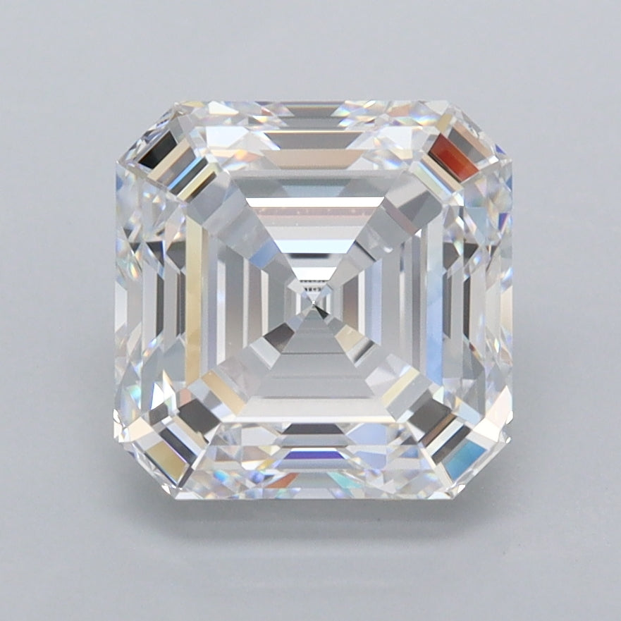2.70 Carat Asscher Shaped, Ideal Cut, D Color, FL Clarity, IGI Certified Lab Grown Diamond