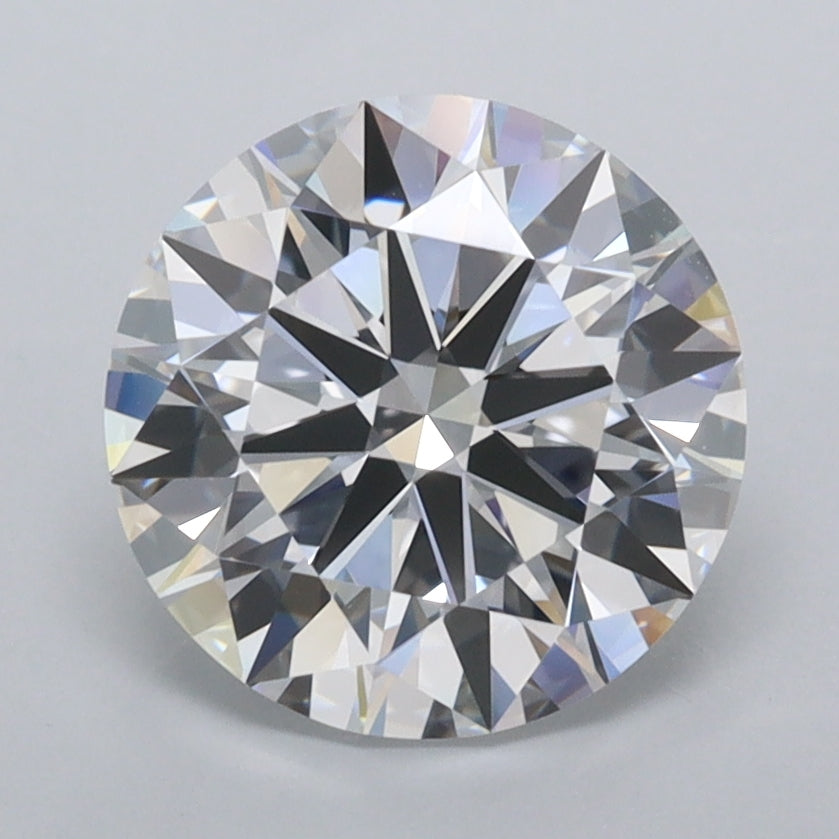 2.45 Carat Round Shaped, Ideal Cut, D Color, FL Clarity, IGI Certified Lab Grown Diamond