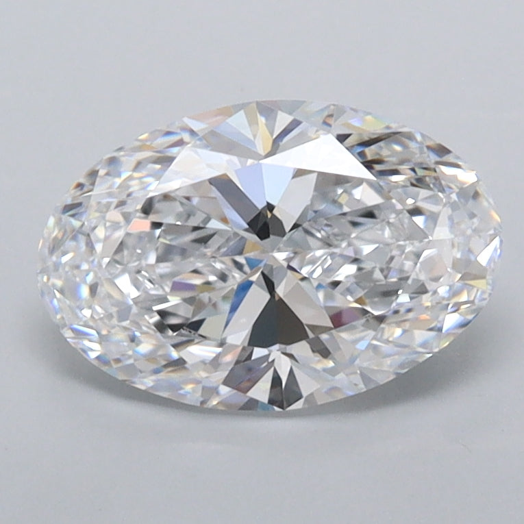 1.38 Carat Oval Shaped, Ideal Cut, D Color, FL Clarity, IGI Certified Lab Grown Diamond