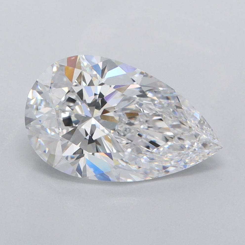 1.86 Carat Pear Shaped, Ideal Cut, D Color, FL Clarity, IGI Certified Lab Grown Diamond