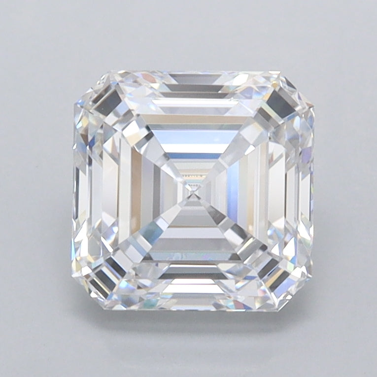 1.65 Carat Asscher Shaped, Ideal Cut, D Color, FL Clarity, IGI Certified Lab Grown Diamond
