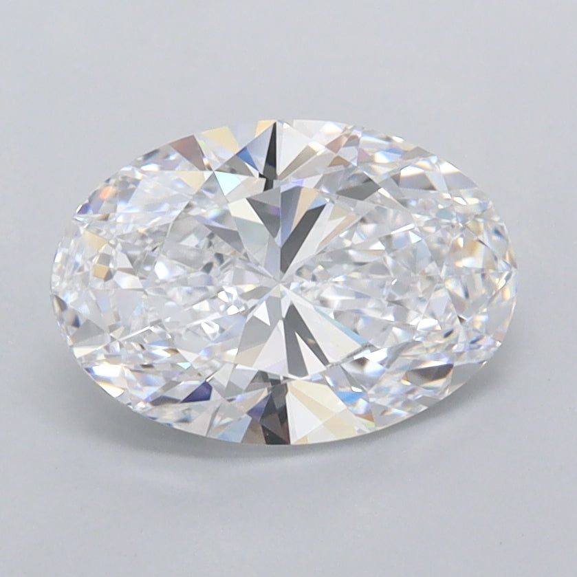 1.47 Carat Oval Shaped, Ideal Cut, D Color, FL Clarity, IGI Certified Lab Grown Diamond