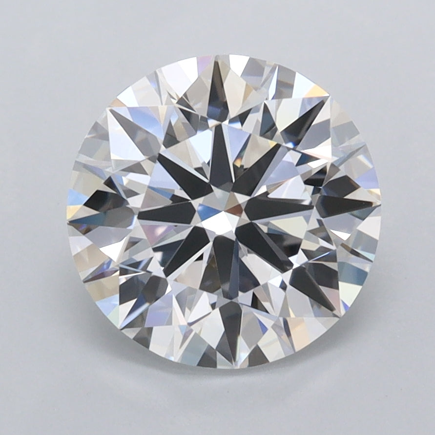 2.45 Carat Round Shaped, Ideal Cut, D Color, FL Clarity, IGI Certified Lab Grown Diamond