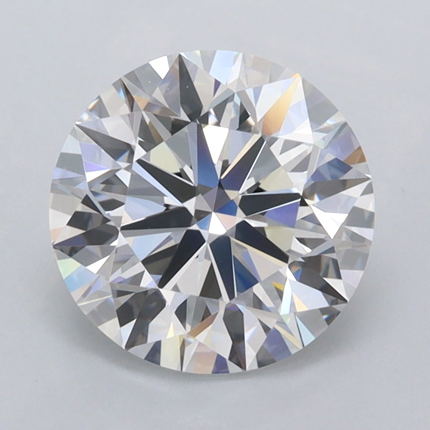2.45 Carat Round Shaped, Ideal Cut, D Color, FL Clarity, IGI Certified Lab Grown Diamond