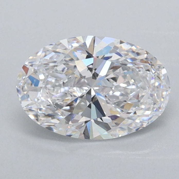 0.96 Carat Oval Shaped, Ideal Cut, D Color, FL Clarity, IGI Certified Lab Grown Diamond
