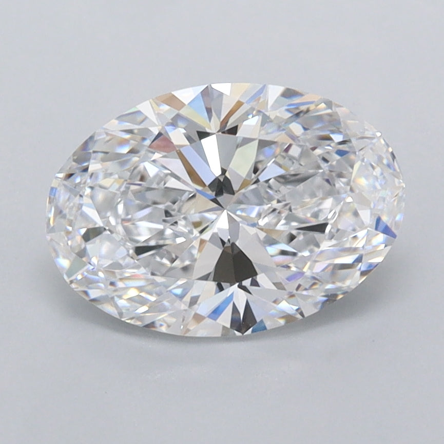 1.65 Carat Oval Shaped, Ideal Cut, D Color, FL Clarity, IGI Certified Lab Grown Diamond