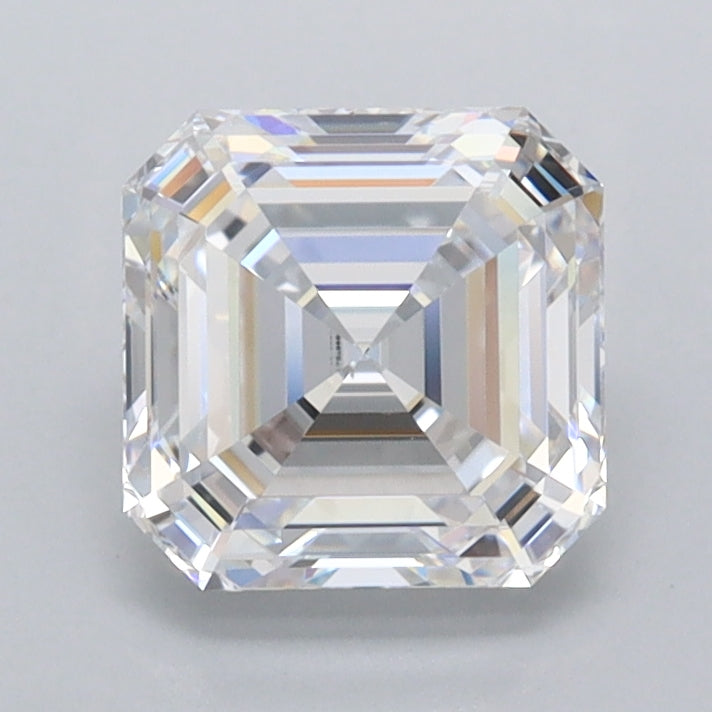 1.58 Carat Asscher Shaped, Ideal Cut, D Color, FL Clarity, IGI Certified Lab Grown Diamond