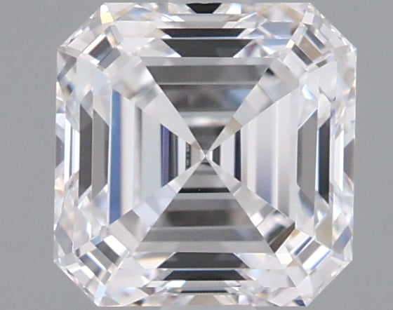 0.93 Carat Asscher Shaped, Ideal Cut, D Color, VVS2 Clarity, IGI Certified Lab Grown Diamond