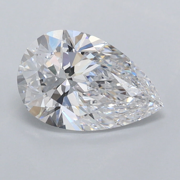 0.95 Carat Pear Shaped, Ideal Cut, D Color, VVS1 Clarity, IGI Certified Lab Grown Diamond