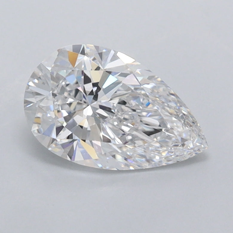 0.96 Carat Pear Shaped, Ideal Cut, D Color, FL Clarity, IGI Certified Lab Grown Diamond