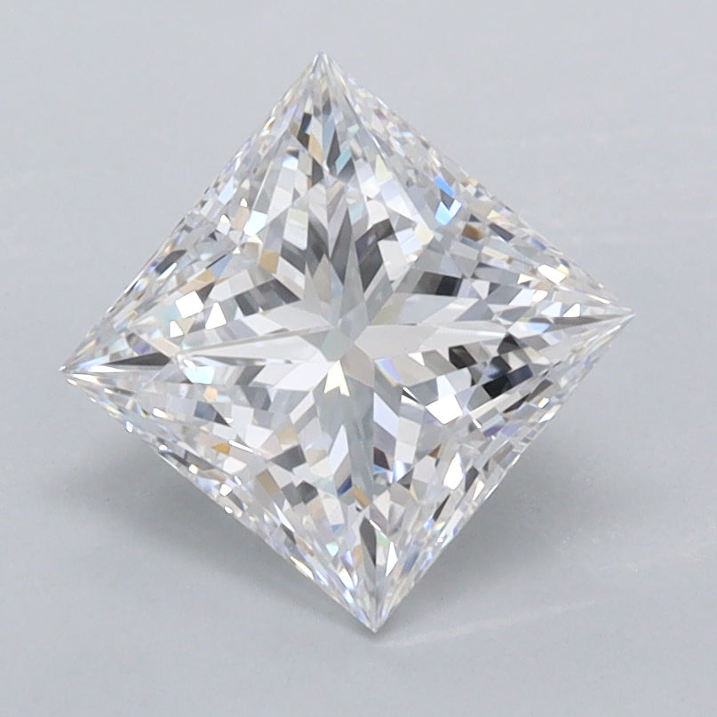 1.48 Carat Princess Shaped, Ideal Cut, D Color, VVS2 Clarity, IGI Certified Lab Grown Diamond