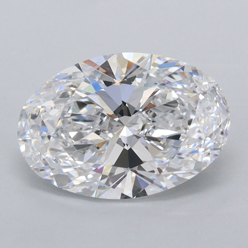 1.61 Carat Oval Shaped, Ideal Cut, D Color, FL Clarity, IGI Certified Lab Grown Diamond