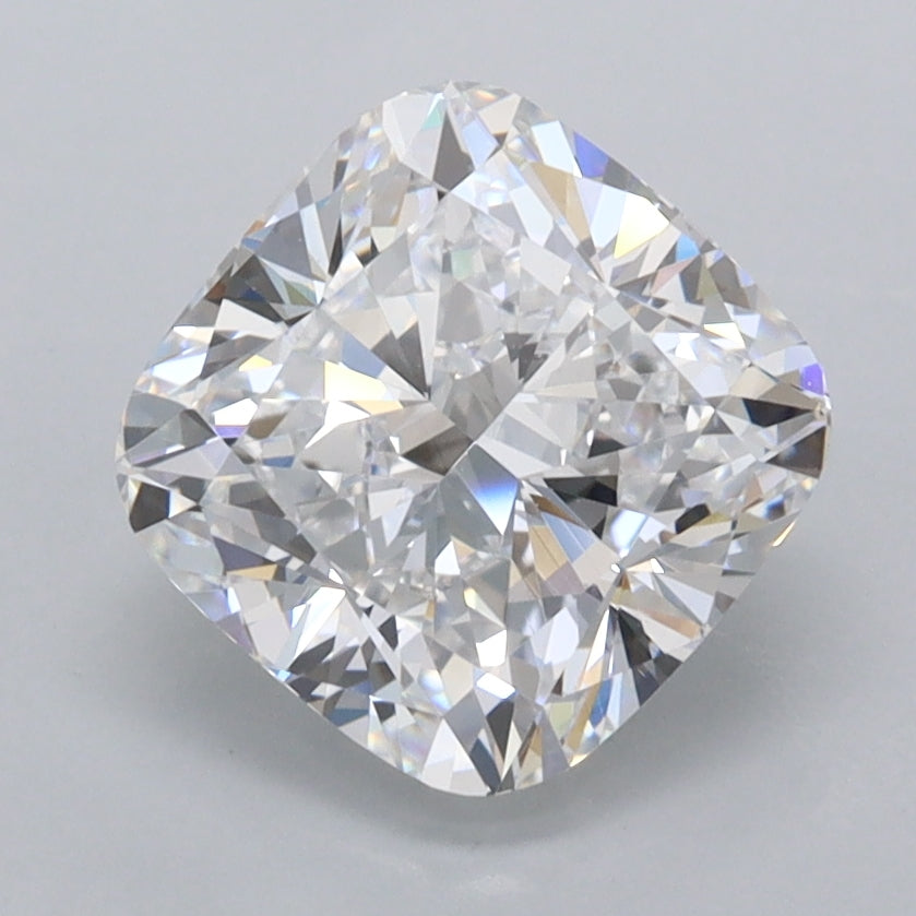 2.51 Carat Cushion Shaped, Ideal Cut, D Color, VVS1 Clarity, IGI Certified Lab Grown Diamond