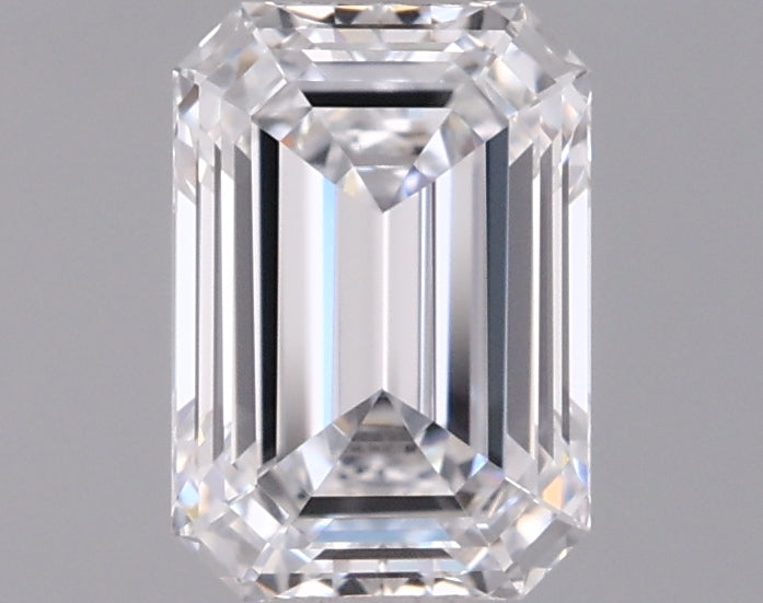 0.97 Carat Emerald Shaped, Ideal Cut, D Color, VVS2 Clarity, IGI Certified Lab Grown Diamond