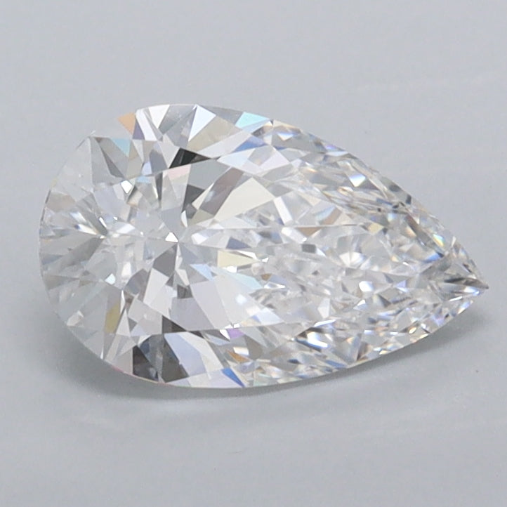 0.94 Carat Pear Shaped, Ideal Cut, D Color, IF Clarity, IGI Certified Lab Grown Diamond
