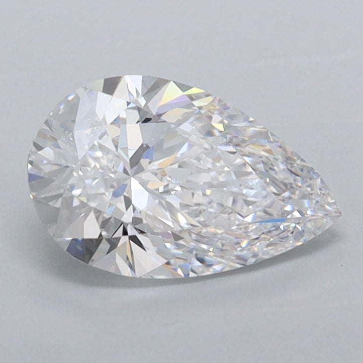 0.96 Carat Pear Shaped, Ideal Cut, D Color, IF Clarity, IGI Certified Lab Grown Diamond