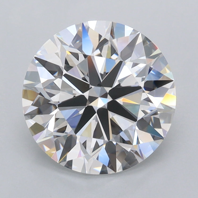 2.61 Carat Round Shaped, Ideal Cut, D Color, FL Clarity, IGI Certified Lab Grown Diamond