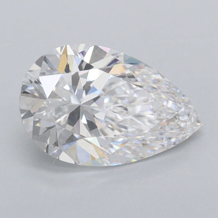 1.02 Carat Pear Shaped, Excellent Cut, D Color, FL Clarity, IGI Certified Lab Grown Diamond