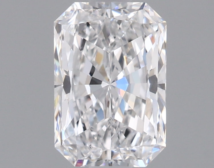 0.98 Carat Radiant Shaped, Ideal Cut, D Color, VVS2 Clarity, IGI Certified Lab Grown Diamond