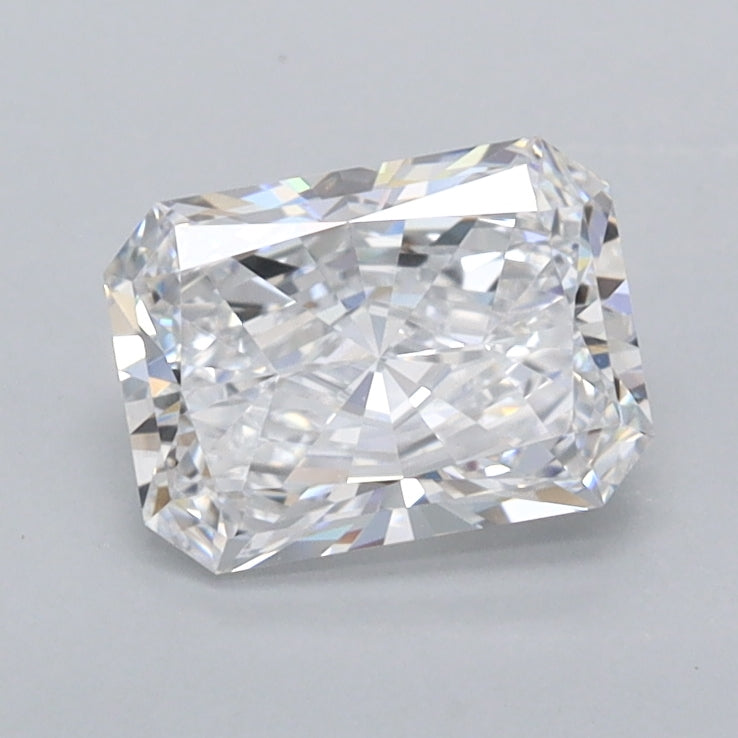 1.01 Carat Radiant Shaped, Excellent Cut, D Color, FL Clarity, IGI Certified Lab Grown Diamond