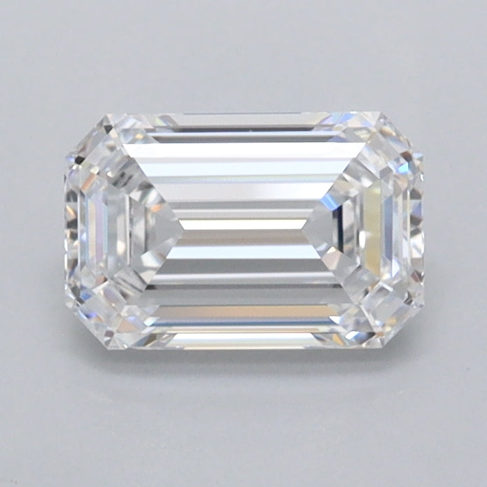 0.98 Carat Emerald Shaped, Ideal Cut, D Color, FL Clarity, IGI Certified Lab Grown Diamond