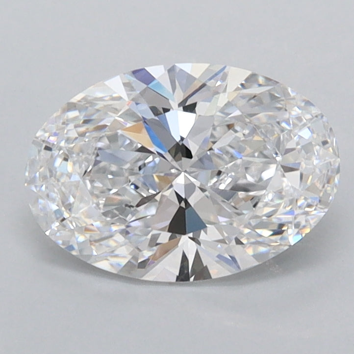 1.23 Carat Oval Shaped, Ideal Cut, D Color, FL Clarity, IGI Certified Lab Grown Diamond