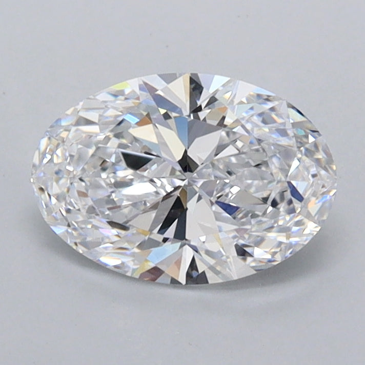 0.97 Carat Oval Shaped, Ideal Cut, D Color, IF Clarity, IGI Certified Lab Grown Diamond