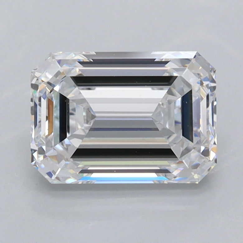 1.83 Carat Emerald Shaped, Ideal Cut, D Color, FL Clarity, IGI Certified Lab Grown Diamond