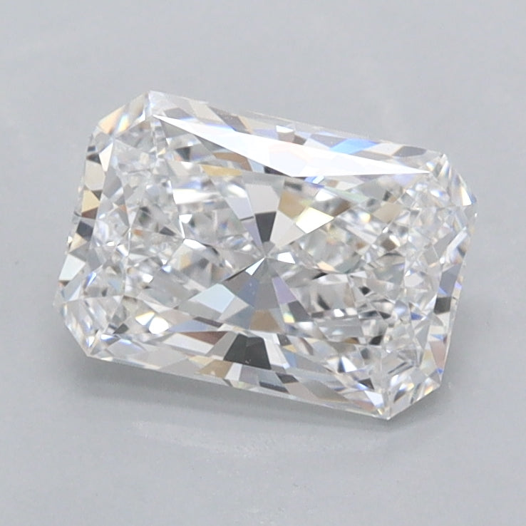 1.11 Carat Radiant Shaped, Excellent Cut, D Color, FL Clarity, IGI Certified Lab Grown Diamond