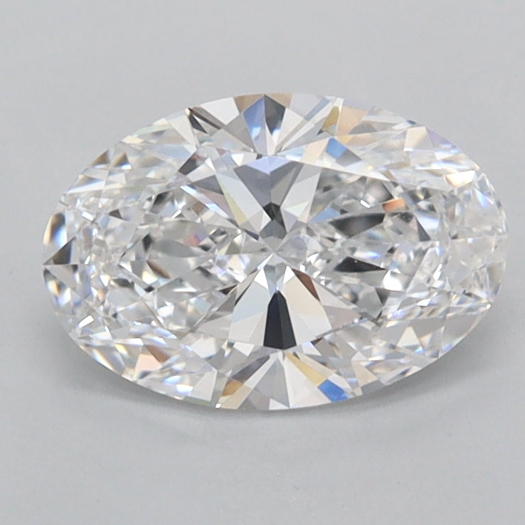 1.21 Carat Oval Shaped, Ideal Cut, D Color, FL Clarity, IGI Certified Lab Grown Diamond