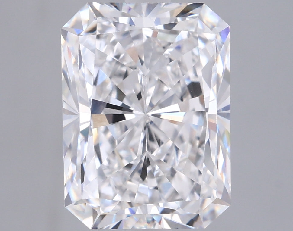 3.02 Carat Radiant Shaped, Excellent Cut, D Color, VVS2 Clarity, IGI Certified Lab Grown Diamond