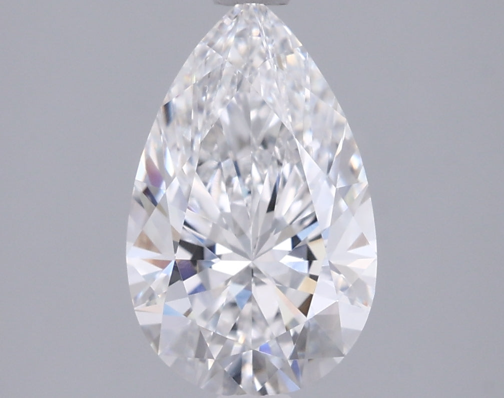 1.58 Carat Pear Shaped, Ideal Cut, D Color, VVS2 Clarity, IGI Certified Lab Grown Diamond