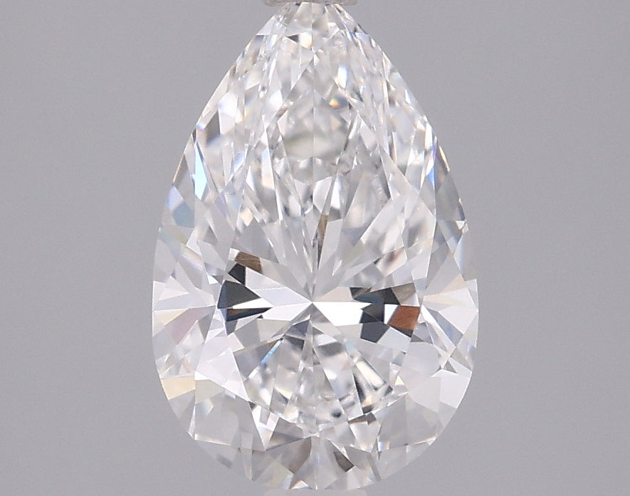 1.58 Carat Pear Shaped, Ideal Cut, E Color, VVS2 Clarity, IGI Certified Lab Grown Diamond