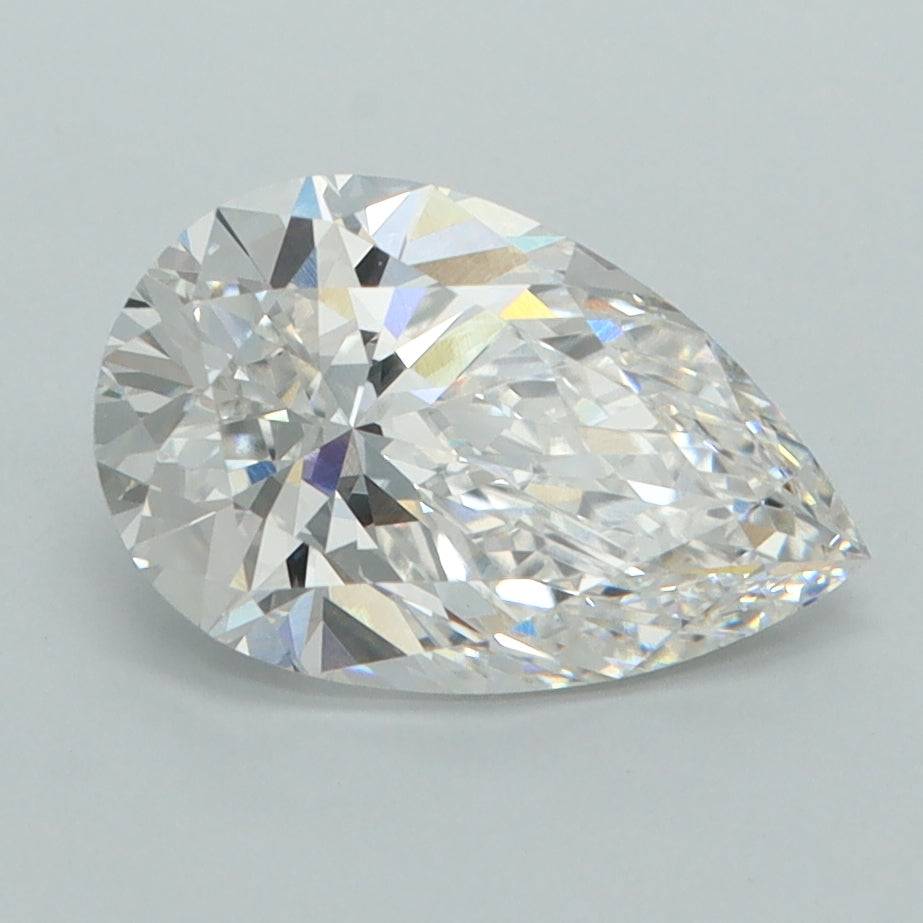 2.03 Carat Pear Shaped, Ideal Cut, D Color, IF Clarity, IGI Certified Lab Grown Diamond