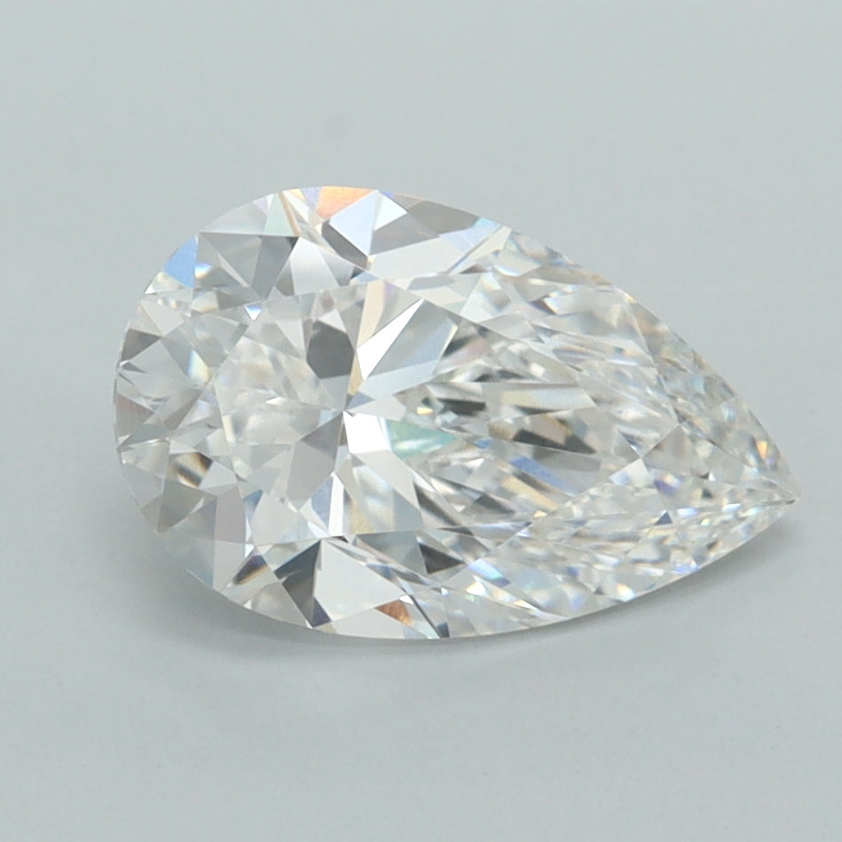 2.00 Carat Pear Shaped, Excellent Cut, E Color, VVS1 Clarity, IGI Certified Lab Grown Diamond