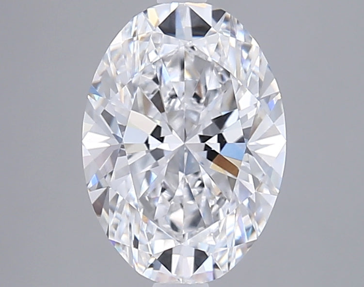 2.54 Carat Oval Shaped, Ideal Cut, D Color, VVS2 Clarity, IGI Certified Lab Grown Diamond