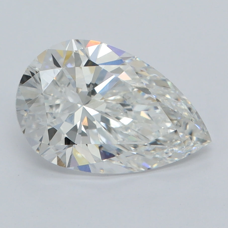 2.03 Carat Pear Shaped, Ideal Cut, E Color, IF Clarity, IGI Certified Lab Grown Diamond