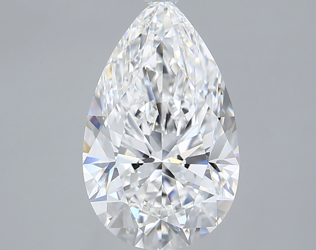 4.00 Carat Pear Shaped, Excellent Cut, E Color, VVS2 Clarity, IGI Certified Lab Grown Diamond