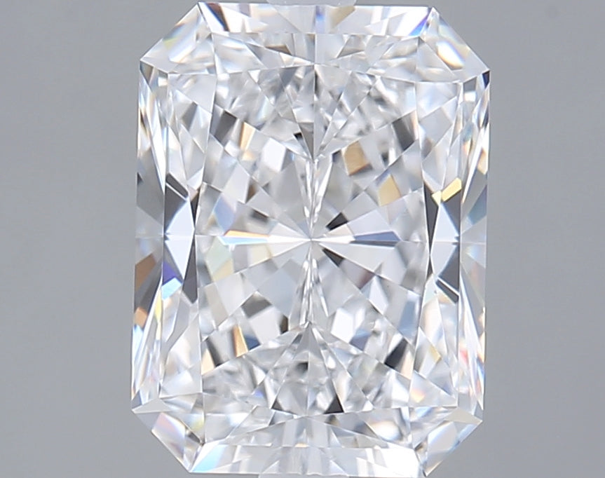 3.02 Carat Radiant Shaped, Ideal Cut, D Color, VVS2 Clarity, IGI Certified Lab Grown Diamond