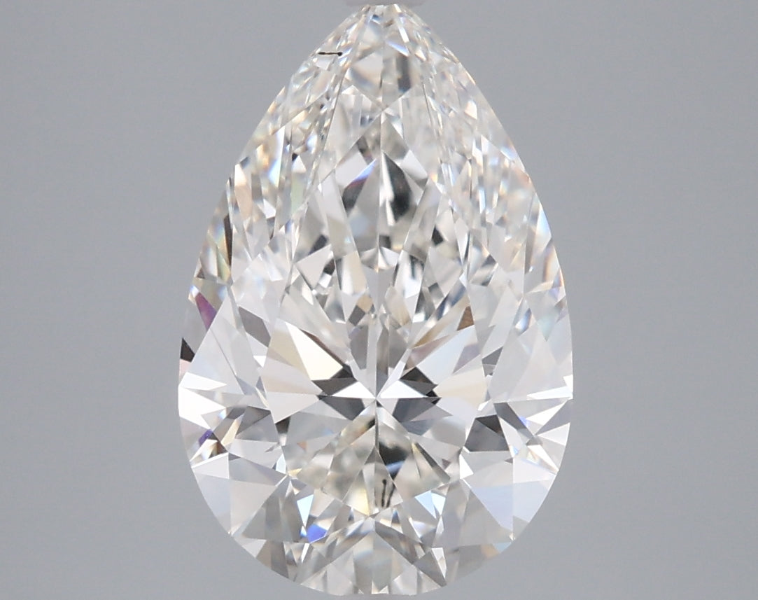 3.51 Carat Pear Shaped, Ideal Cut, G Color, VVS1 Clarity, IGI Certified Lab Grown Diamond