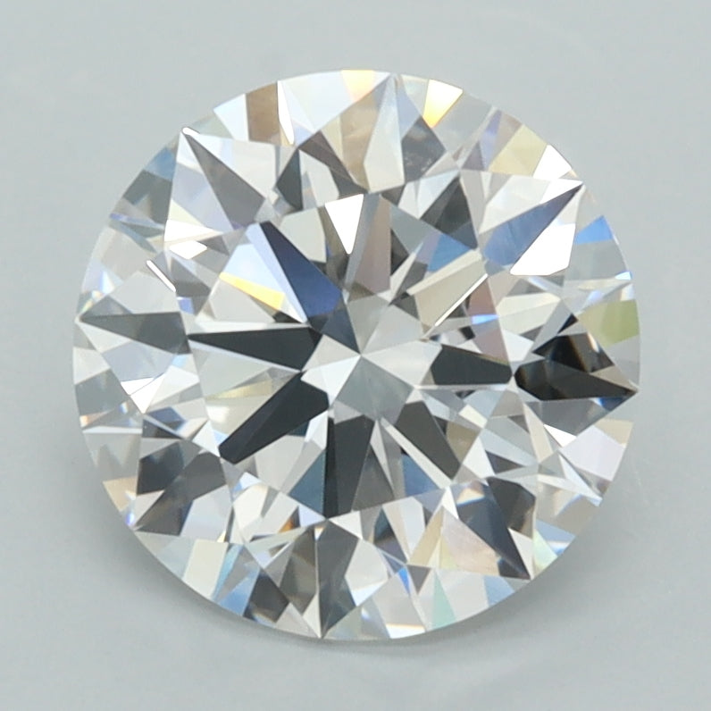 2.46 Carat Round Shaped, E Color, VVS2 Clarity, GCAL Certified Lab Grown Diamond