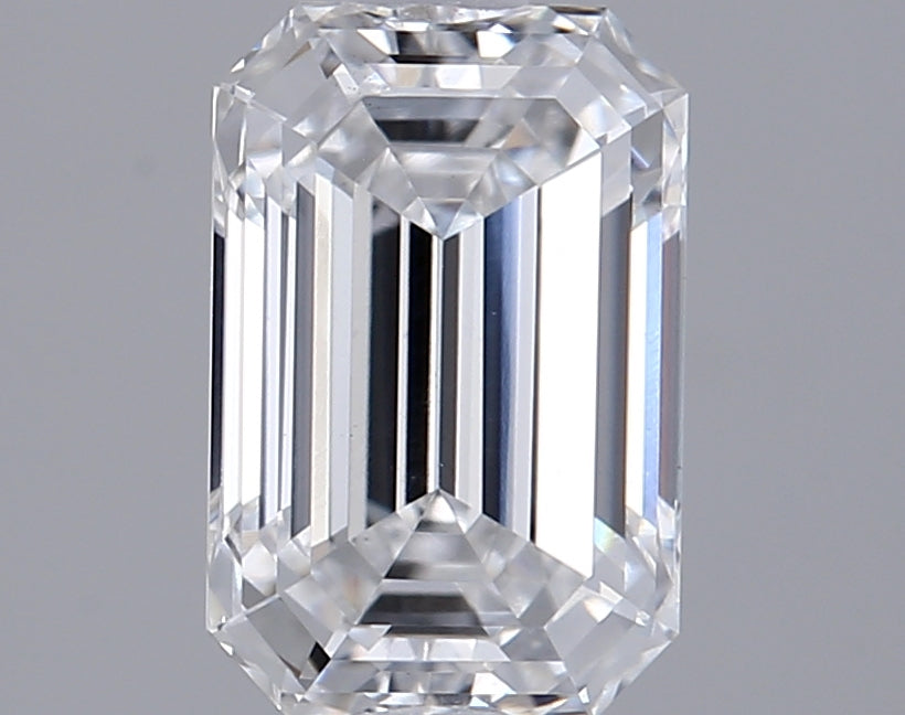1.54 Carat Emerald Shaped, Ideal Cut, D Color, VS1 Clarity, IGI Certified Lab Grown Diamond