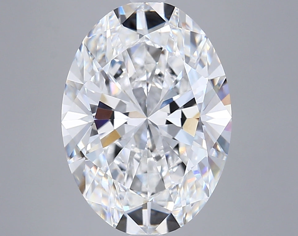 6.07 Carat Oval Shaped, Ideal Cut, D Color, VVS2 Clarity, IGI Certified Lab Grown Diamond