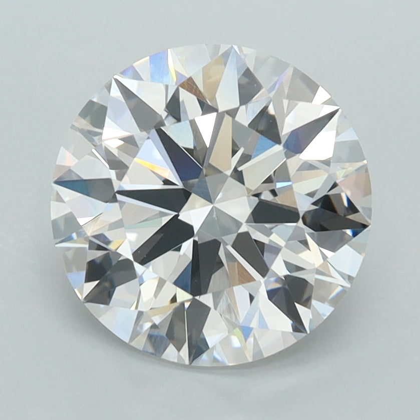 2.69 Carat Round Shaped, E Color, VVS1 Clarity, GCAL Certified Lab Grown Diamond