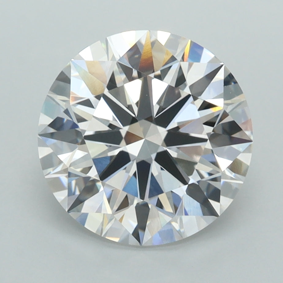 3.51 Carat Round Shaped, E Color, VVS2 Clarity, GCAL Certified Lab Grown Diamond