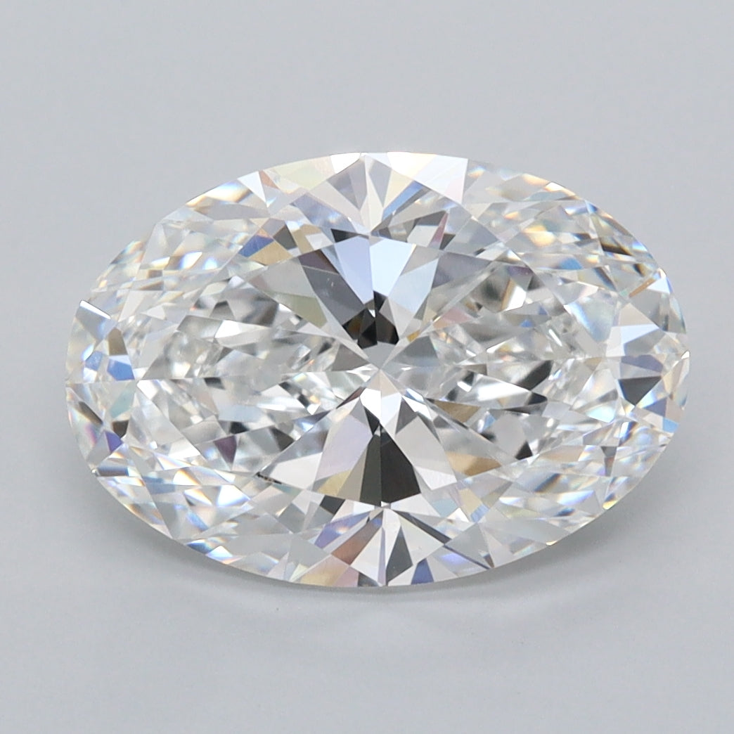 3.50 Carat Oval Shaped, Ideal Cut, D Color, VVS1 Clarity, IGI Certified Lab Grown Diamond