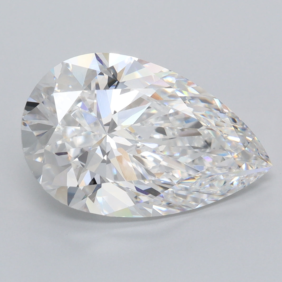 5.02 Carat Pear Shaped, Ideal Cut, D Color, VVS1 Clarity, IGI Certified Lab Grown Diamond