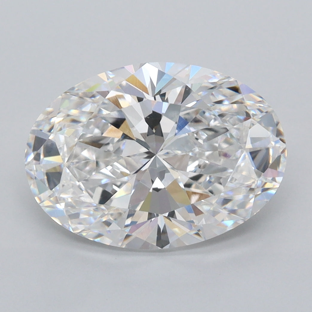 3.57 Carat Oval Shaped, Ideal Cut, D Color, VVS1 Clarity, IGI Certified Lab Grown Diamond