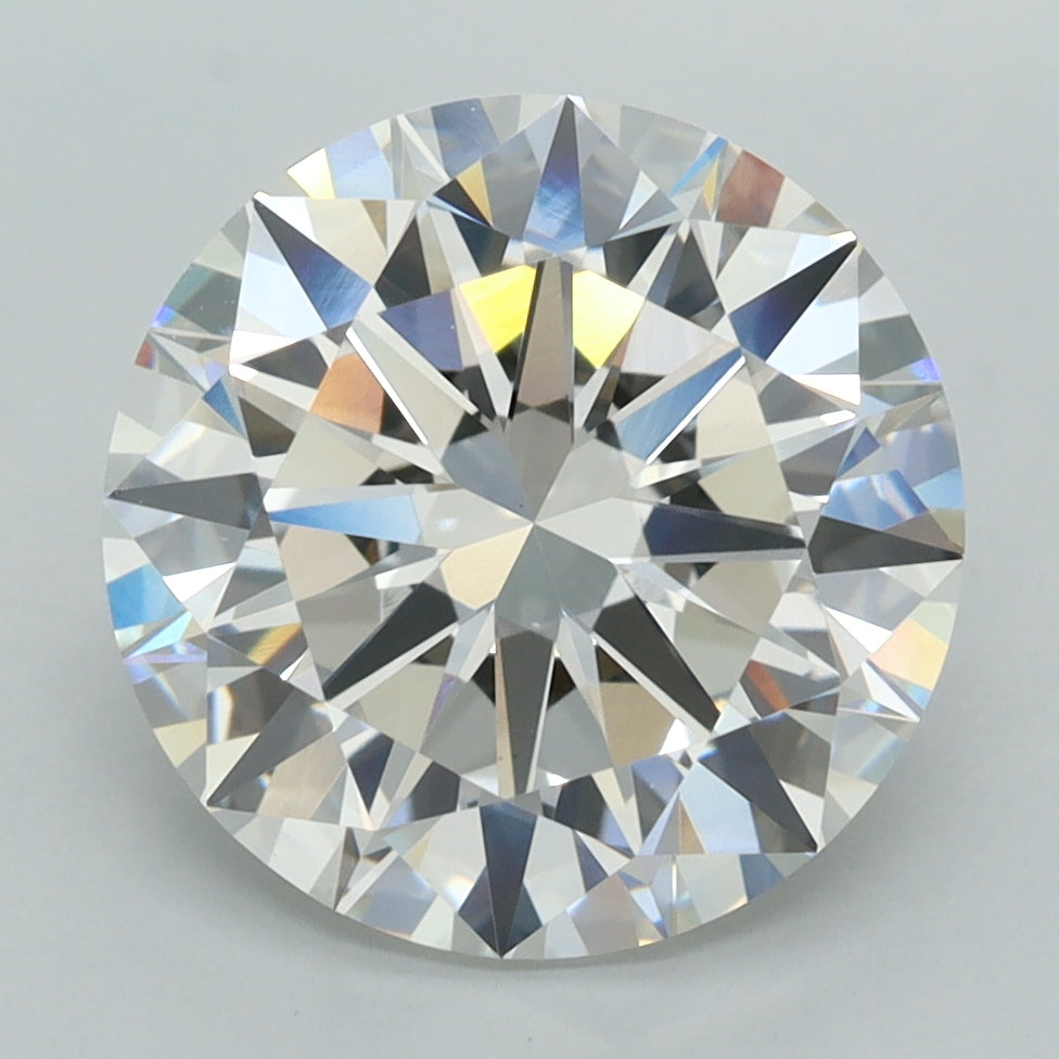 5.00 Carat Round Shaped, Excellent Cut, F Color, VVS2 Clarity, IGI Certified Lab Grown Diamond